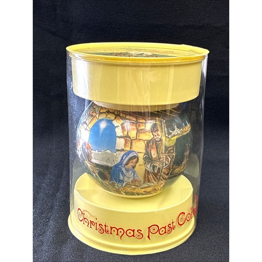 1978 Corning Glass Works Nativity Glass Ball Ornament Christmas Past Collection
